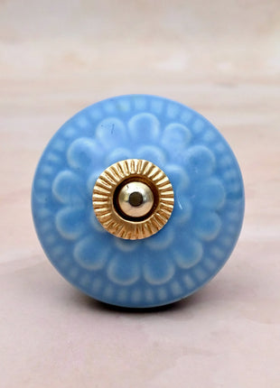 Turquoise Ceramic Door Knob