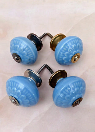 Turquoise Ceramic Door Knob