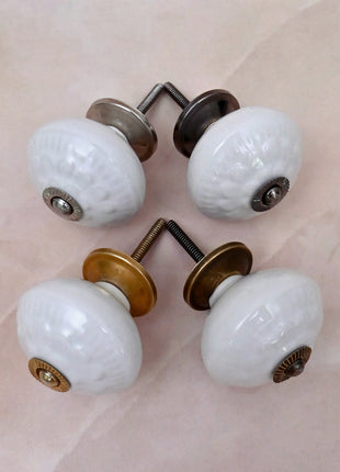 White Ceramic Door Knob