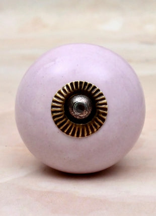 Solid Blush Pink Ceramic Door Knob