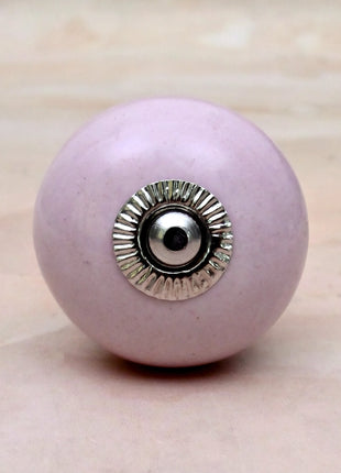 Solid Blush Pink Ceramic Door Knob