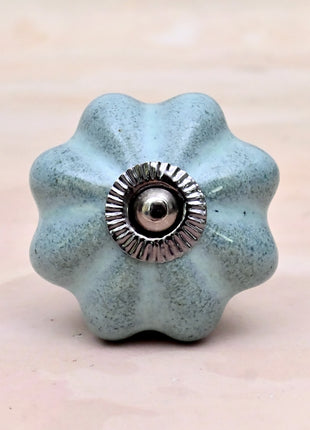 Speckled Sage Green Ceramic Door Knob