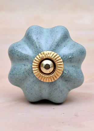 Speckled Sage Green Ceramic Door Knob