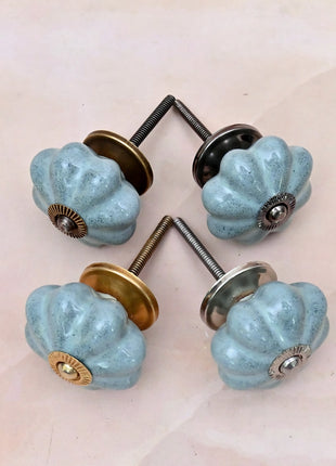 Speckled Sage Green Ceramic Door Knob