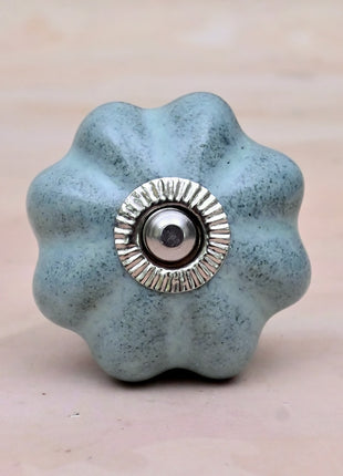 Speckled Sage Green Ceramic Door Knob