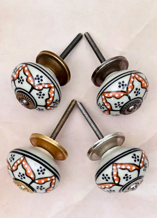 Black Hand-Painted Ceramic Door Knob
