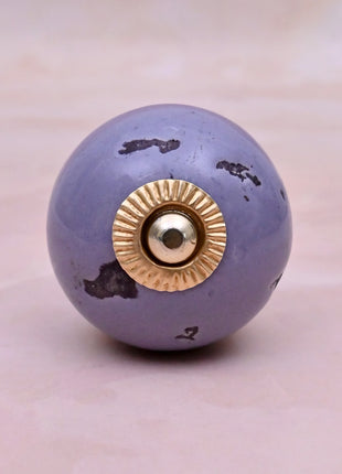 Mottled Lavender Purple Ceramic Door Knob