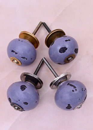 Mottled Lavender Purple Ceramic Door Knob