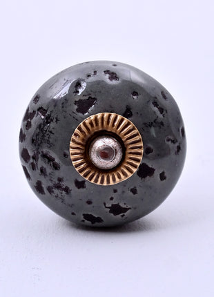 Grey Speckled Ceramic Door Knob