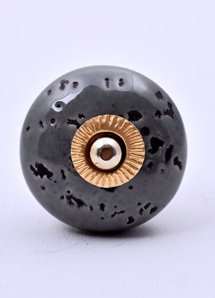 Grey Speckled Ceramic Door Knob