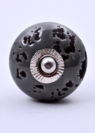Grey Speckled Ceramic Door Knob
