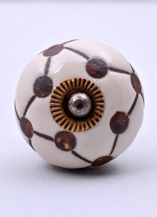 Geometric Polka Dot Line Ceramic Door Knob