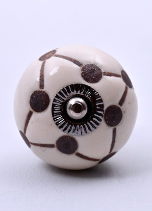 Geometric Polka Dot Line Ceramic Door Knob