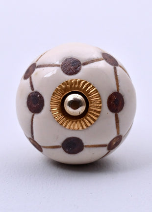 Geometric Polka Dot Line Ceramic Door Knob