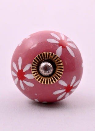 Dusty Pink Ceramic Door Knob