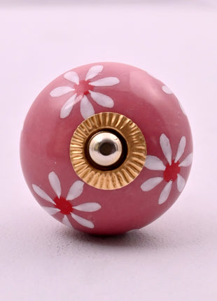 Dusty Pink Ceramic Door Knob