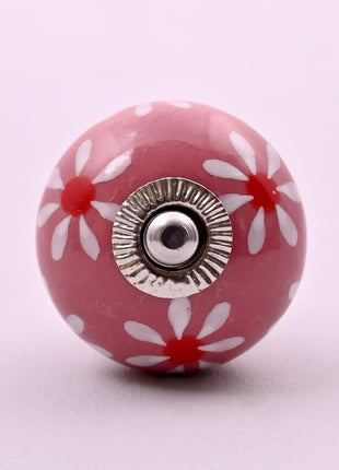 Dusty Pink Ceramic Door Knob