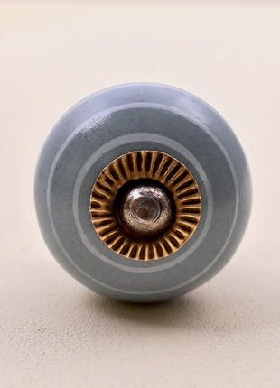 Grey Striped Ceramic Door Knob