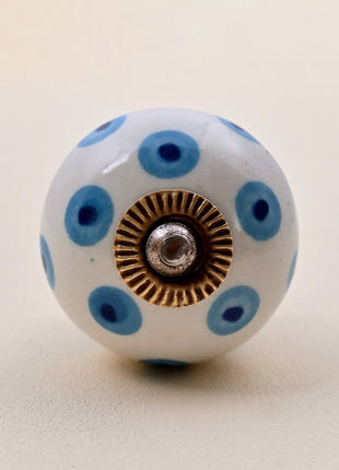Turquoise & Blue Evil Eye Ceramic Door Knob