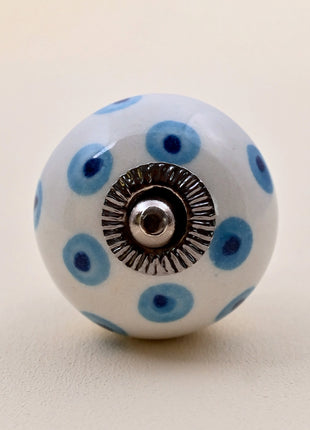 Turquoise & Blue Evil Eye Ceramic Door Knob