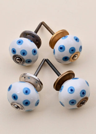 Turquoise & Blue Evil Eye Ceramic Door Knob