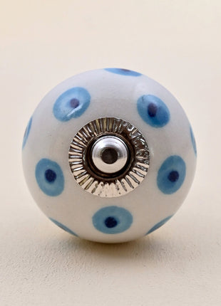 Turquoise & Blue Evil Eye Ceramic Door Knob