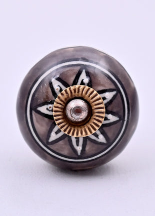 Charcoal Grey Ceramic Door Knob