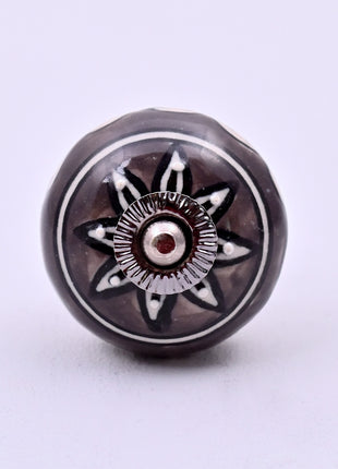 Charcoal Grey Ceramic Door Knob