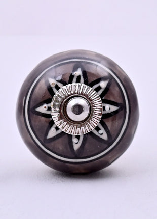 Charcoal Grey Ceramic Door Knob