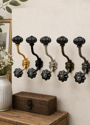 Ceramic Knob With Metal Wall Hanger