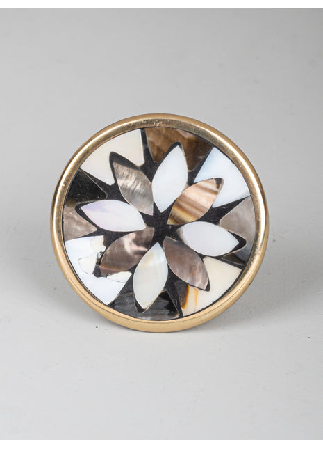 Unique Black and White Mother of Pearl Drawer Cabinet Knob