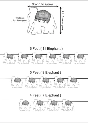 Elephant Wool Felt Garland – Handmade Nursery & Party Decor Banner