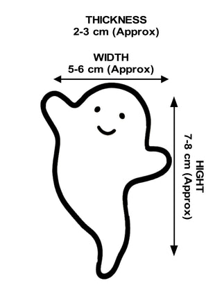 Handmade Wool Felt Ghost Halloween Decoration – Cute Pastel Ghost Plush