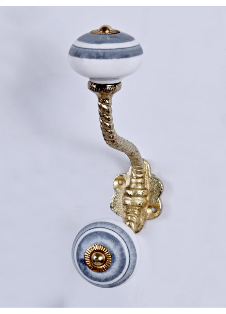 Spiral Grey And White With Metal Wall Hanger