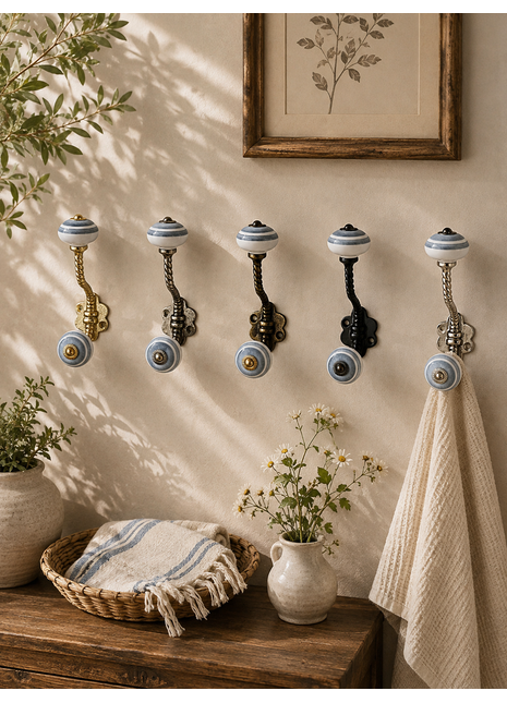 Spiral Grey And White With Metal Wall Hanger