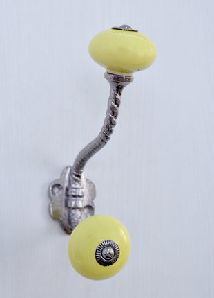 Metal Wall Hanger - Yellow Knob