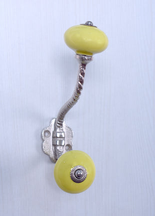 Metal Wall Hanger - Yellow Knob