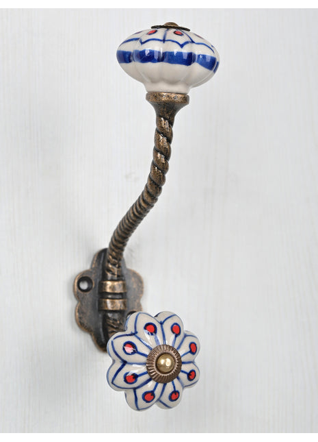 Red dots Melon Shape Knob with Metal Wall Hook