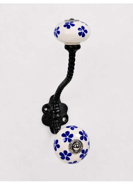 Blue Flowers Ceramic Wall Hanger