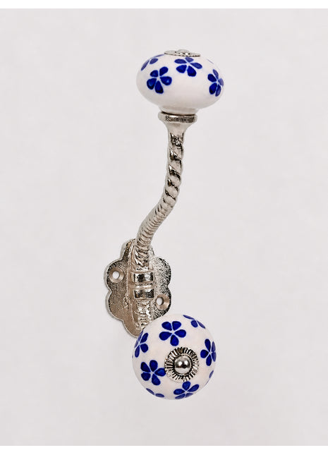Blue Flowers Ceramic Wall Hanger