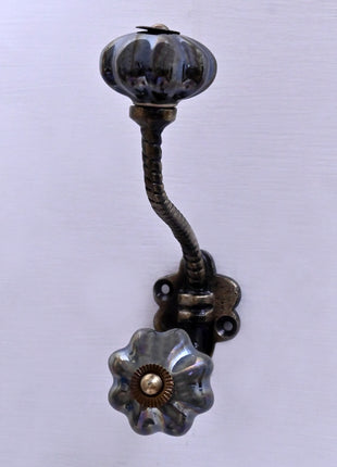 Ceramic Knob With Metal Wall Hanger