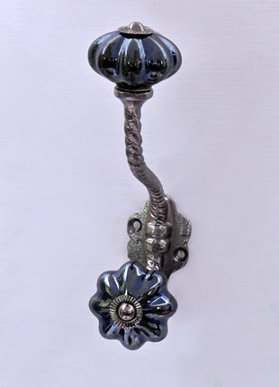 Ceramic Knob With Metal Wall Hanger