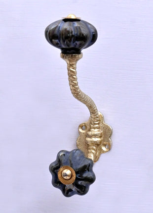 Ceramic Knob With Metal Wall Hanger