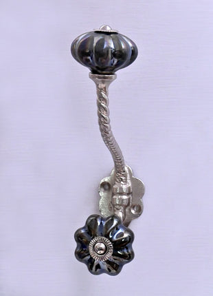 Ceramic Knob With Metal Wall Hanger