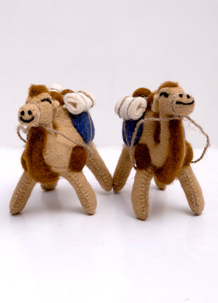 Wool Felt Decorative Camel – Handmade Artisan Home Decor ( 1 Pair)