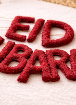 Eid Mubarak Wool Felt Garland with 8–10 cm Letters