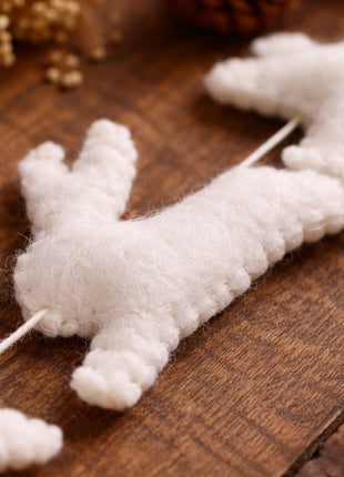 Handmade Wool Felt Bunny Garland –  Easter and Spring Home Decor