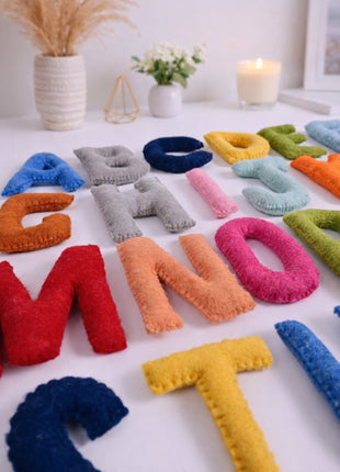 Personalized Felt Name Garland – Custom Baby Name Banner with Soft Felt Letters for Nursery & Baby Shower Decor