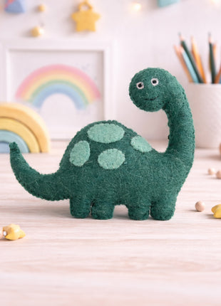 Dinosaur Set Wool Felt – 14–15 cm Handmade Décor