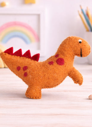 Dinosaur Set Wool Felt – 14–15 cm Handmade Décor